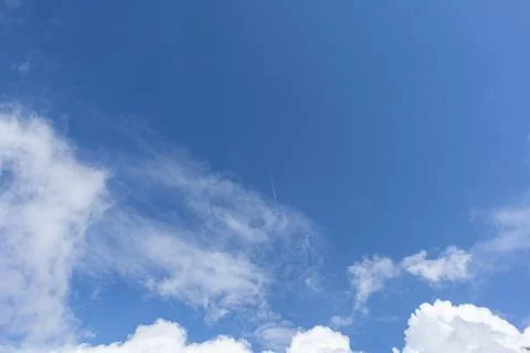 Open blue cloud sky for background use Stock Photos