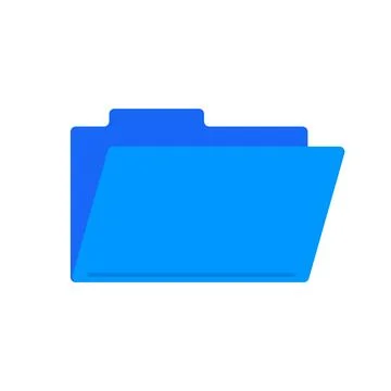 Open blue folder icon. Vector. Stock Illustration