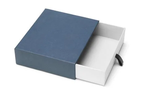 Open blue gift box Stock Photos