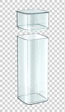 Open blue transparent plastic box 스톡 일러스트