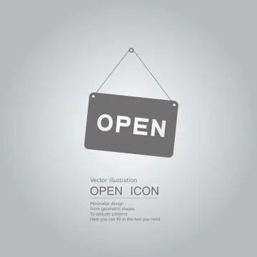 Open board. Isolated on grey gradient background. Stock Illustration
