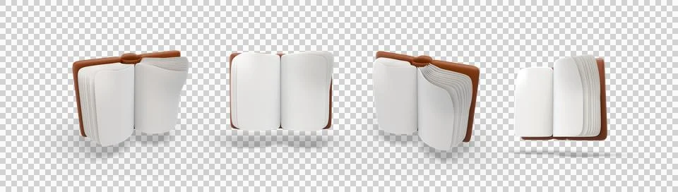 Open book 3d icon Illustration
