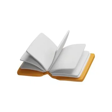 Open book 3D icon vector illustration イラスト素材