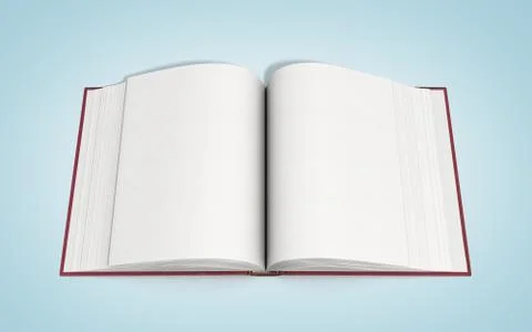 Open book 3d render on gradient background Illustrazione stock