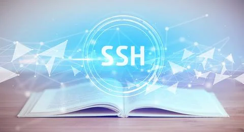 Open book with abbreviation concept Stock Photos
