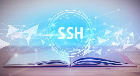 Open book with abbreviation concept Stock Photos