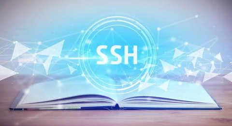 Open book with abbreviation concept Stock Photos