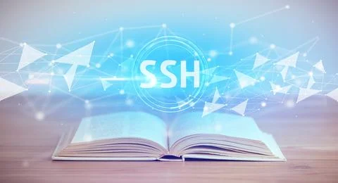 Open book with abbreviation concept Stock Photos
