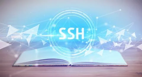 Open book with abbreviation Stock Photos