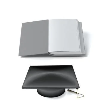 Open book and hat Stock Photos