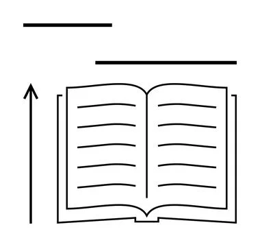 Open Book with Arrow Symbolizing Knowledge Growth and Enlightenment 스톡 일러스트