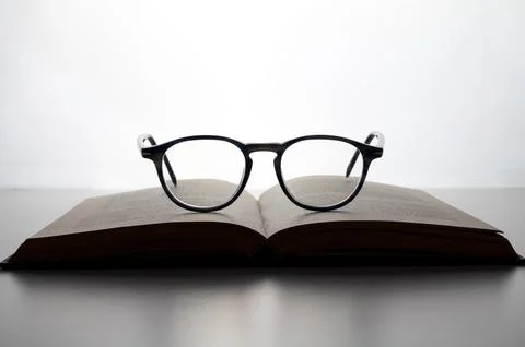 Open book, backlight. Stock Photos