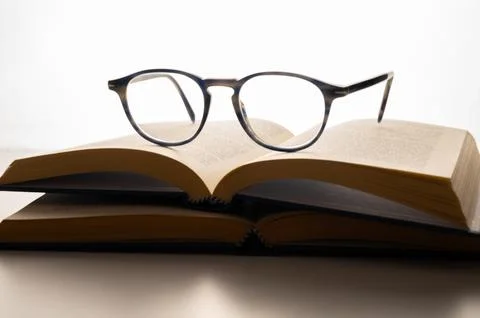 Open book, backlight. Stock Photos