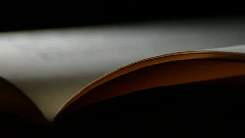 Open book with black background, rotation Stock Footage 149002043