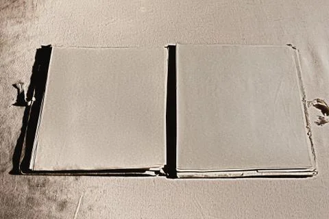 Open Book blank on the background of old cloth Stock Photos
