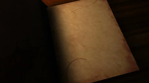 Open book. Blank book opening Stock Footage 33847470