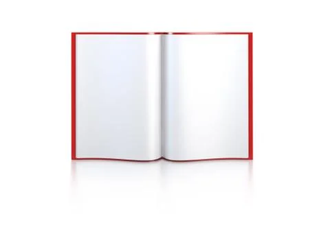 Open book with blank pages Stock Illustration