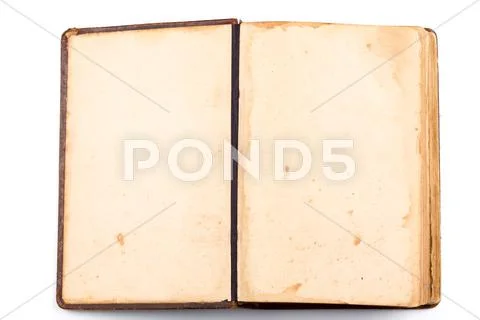 Open Book blank on white Stock Photos