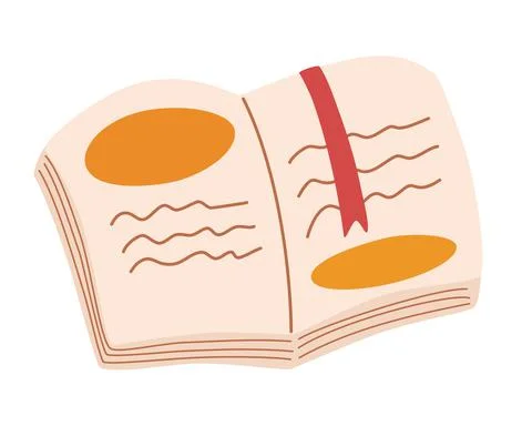 Open book with a bookmark. Concept Design For Children Education. Love of kno Stock Illustration
