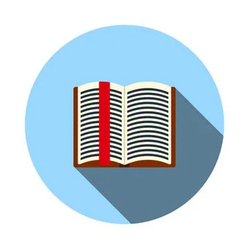 Open Book With Bookmark Icon Stock Illustration