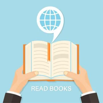 Open book with a bookmark Stock Illustration