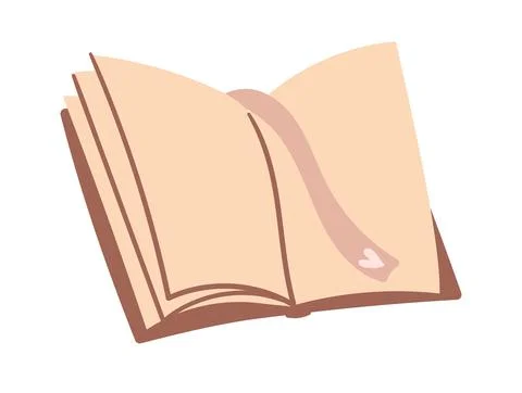 Open book with a bookmark Stock Illustration