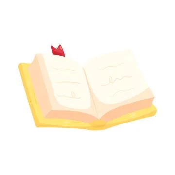 Open book with bookmark Stock Illustration