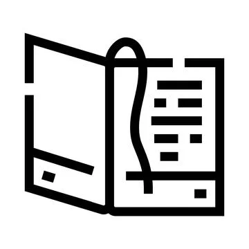 Open book with bookmark for learning and knowledge Stock Illustration