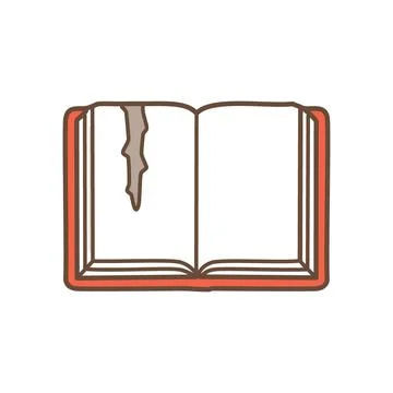 Open book with bookmark. Open book with a bookmark. Represents knowledge, l.. Stock Illustration