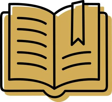 Open Book With Bookmark Reading Study Illustration Stock Illustration
