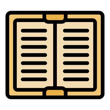Open book with bookmark showing text lines, education and reading concept Stock Illustration