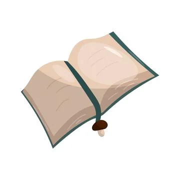 Open book with bookmark on white background. Vector illustration Stock Illustration