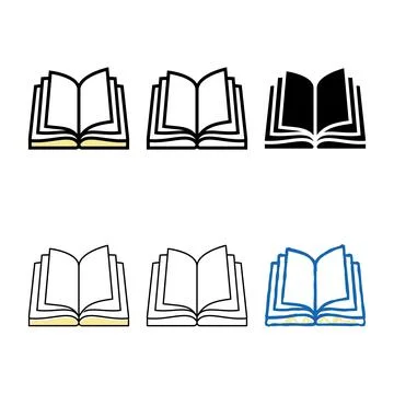Open book color range icon vector 스톡 일러스트