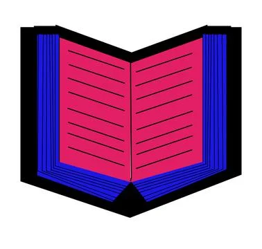 Open book colorful design design vector artwork Stock Illustration