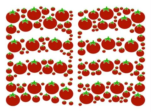 Open Book Composition of Tomato Illustrazione stock