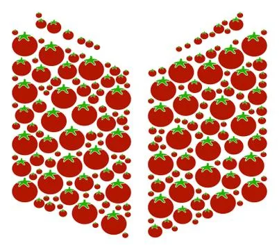 Open Book Composition of Tomato Illustrazione stock