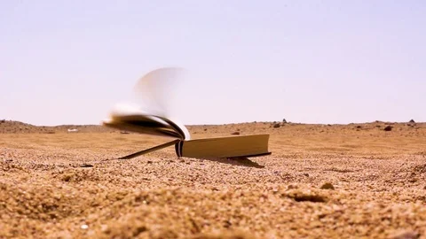 Open book in the desert Video stock 96726713