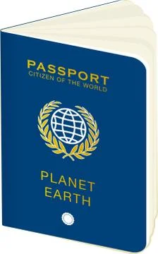 Open book document. World passport symbol. Isolated. Stock Illustration