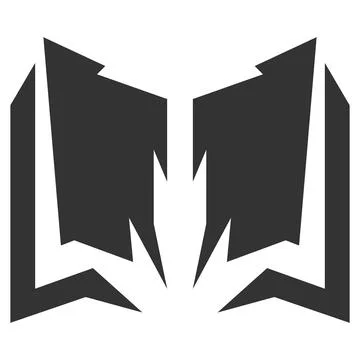 Open Book Emblem Circle Logo Stock Illustration