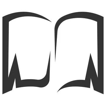 Open Book Emblem Circle Logo Stock Illustration