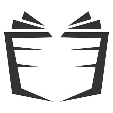 Open Book Emblem Circle Logo Stock Illustration