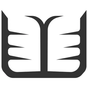 Open Book Emblem Circle Logo Stock Illustration