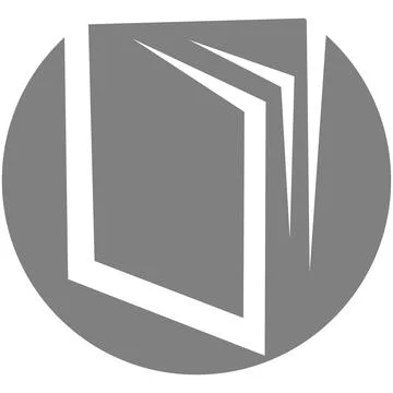 Open Book Emblem Circle Logo Stock Illustration