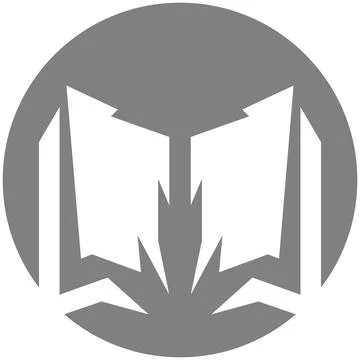 Open Book Emblem Circle Logo Stock Illustration