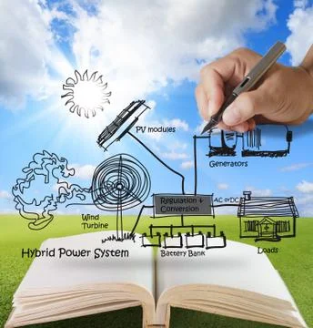 Open book of engineer Stock Illustration