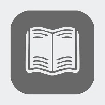 Open book flat icon vector art Illustrazione stock