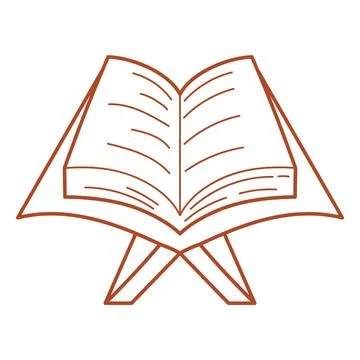 Open book with glowing pages floating in minimalist abstract design Illustrazione stock