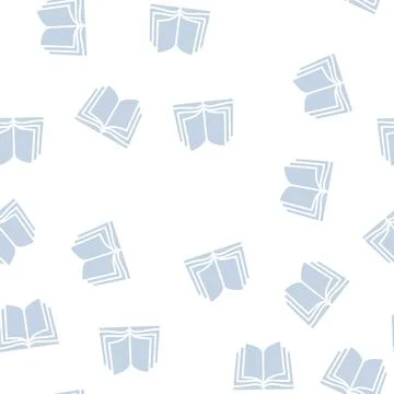 Open book glyph seamless pattern Stock Illustration