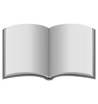 Open book in grayscale colors Stock Illustration