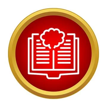 Open book growing knowledge thought cloud icon 스톡 일러스트